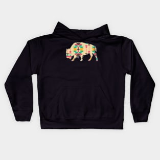 Bison Pattern - 8 Kids Hoodie